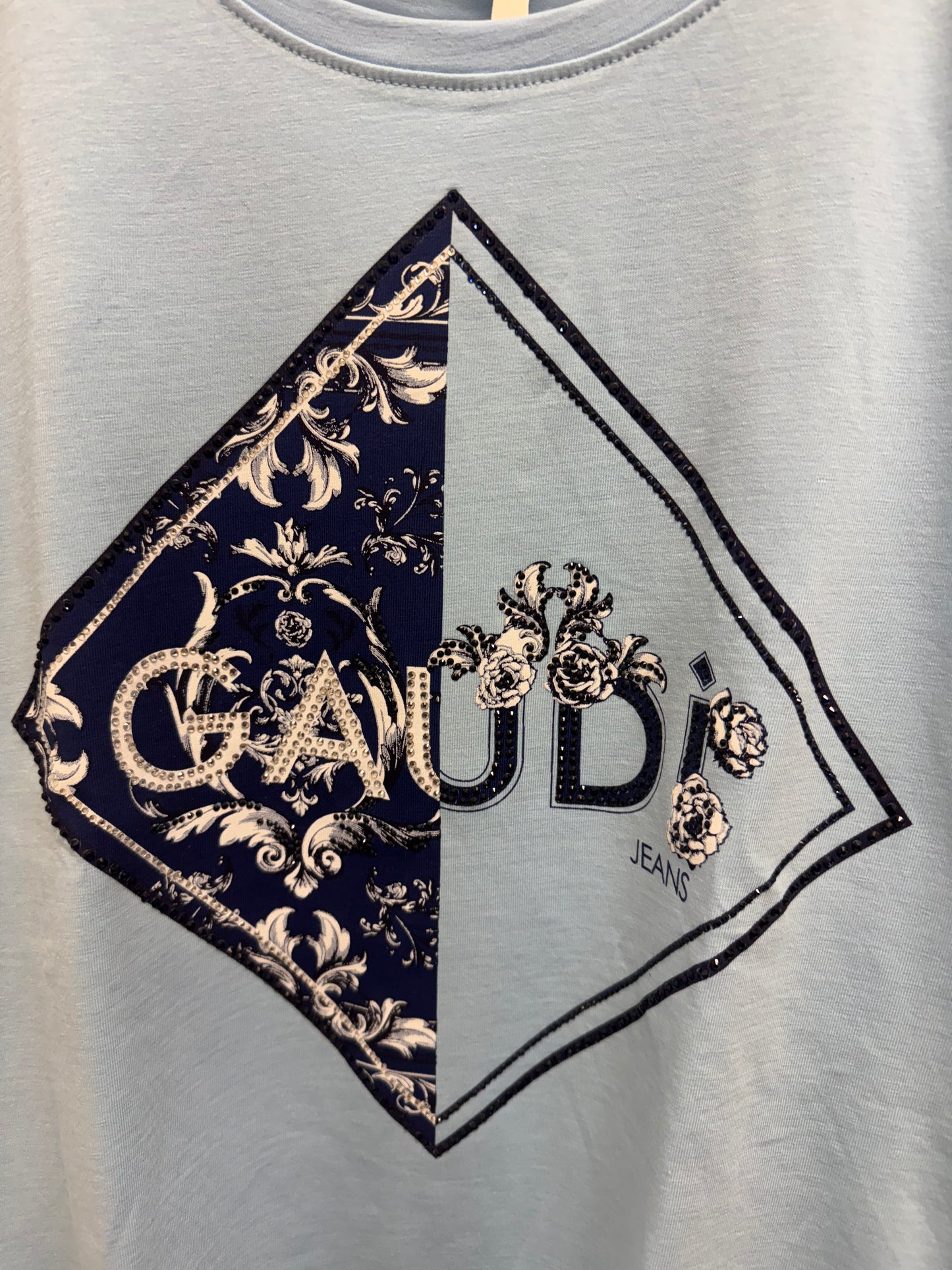 T-shirt azzurra Gaudì