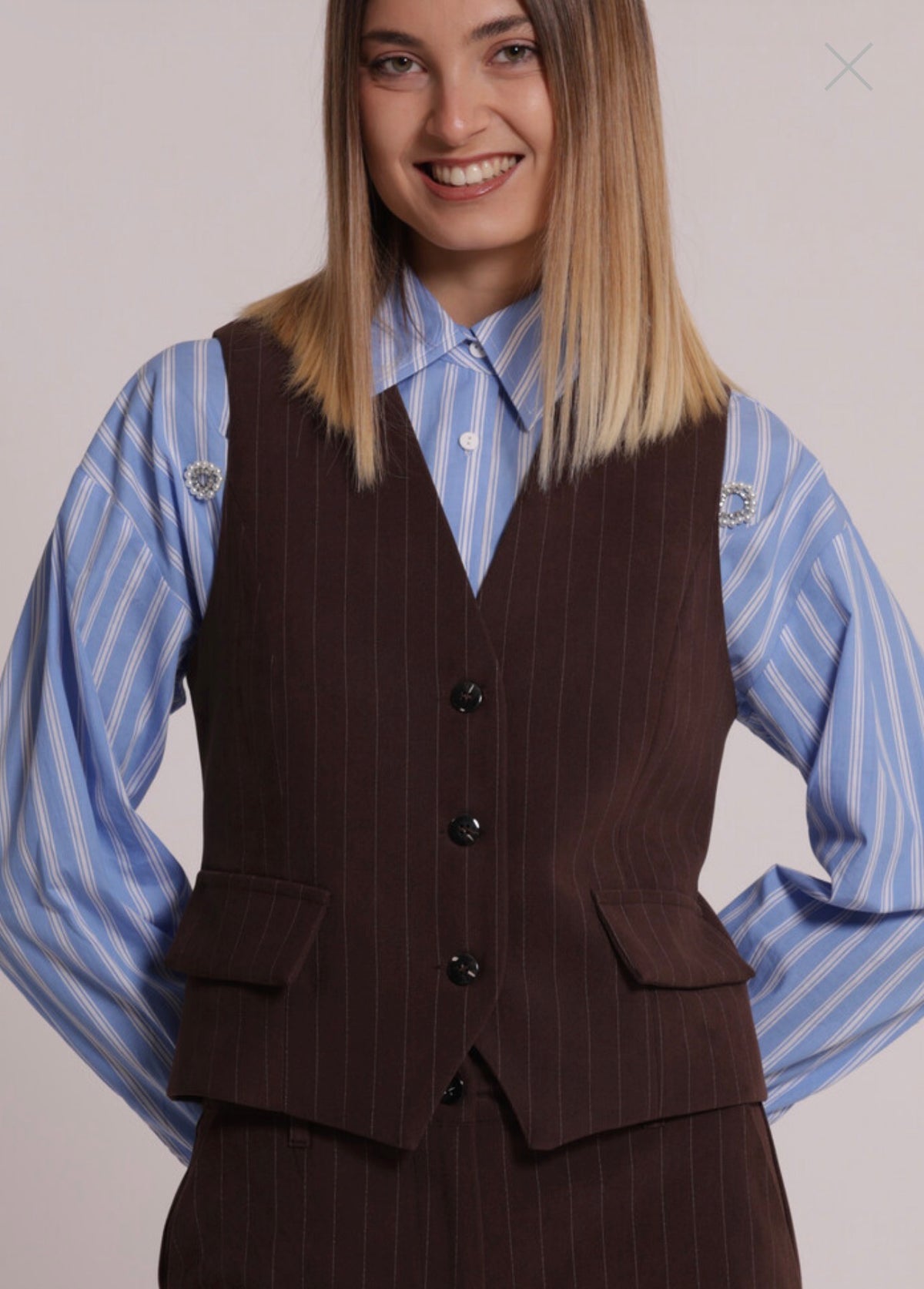 Gilet gessato Mimì Muà