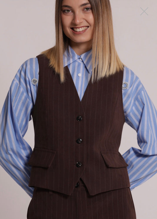 Gilet gessato Mimì Muà