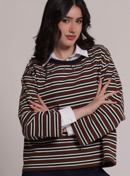 Felpa righe Mimì Muà