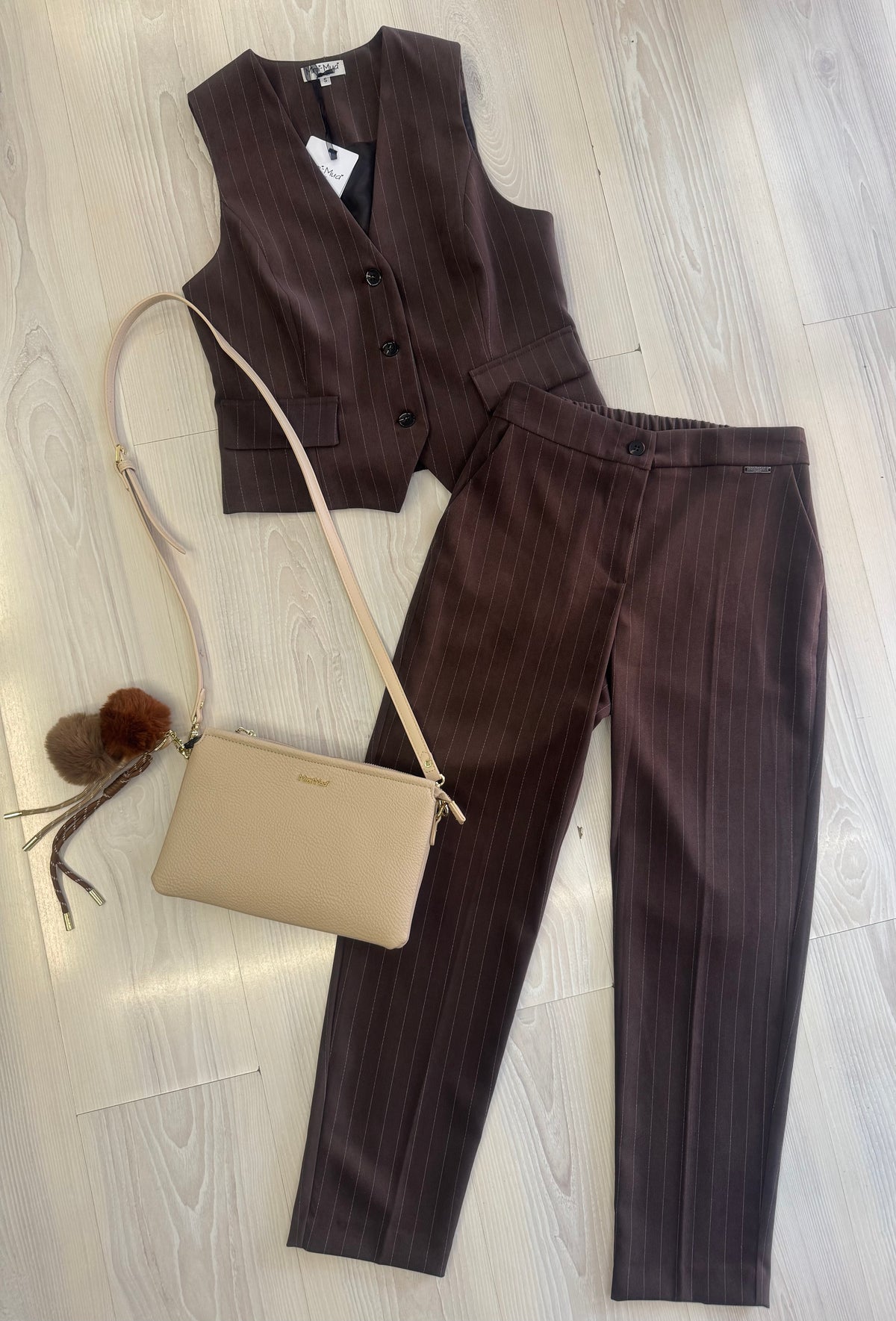 Pantalone gessato Mimì Muà