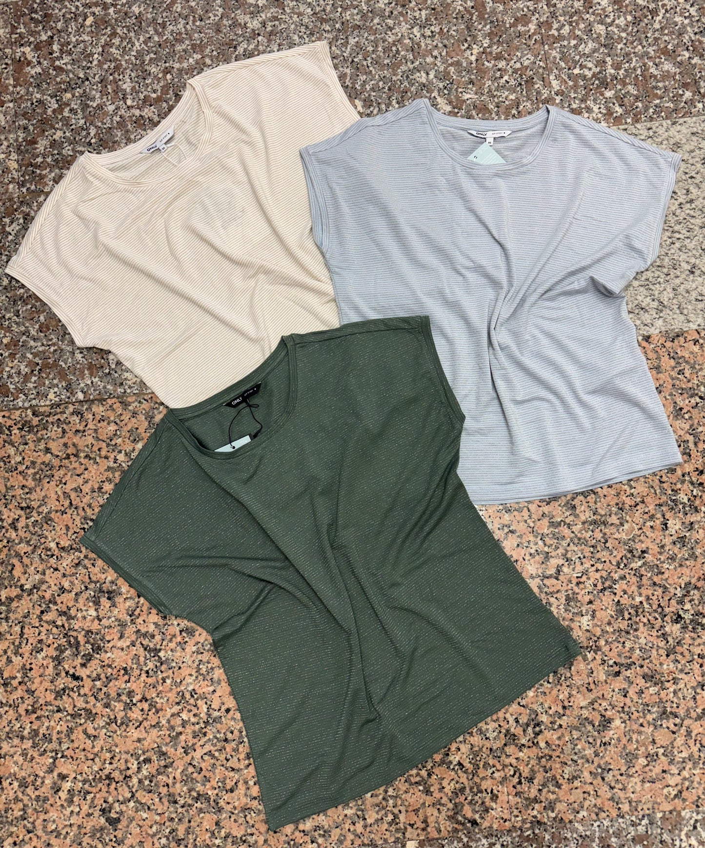 T-shirt righe lurex Only