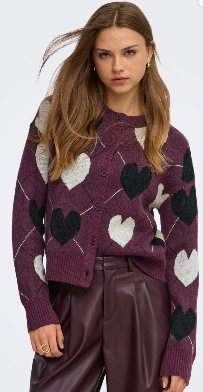 Cardigan cuori Only