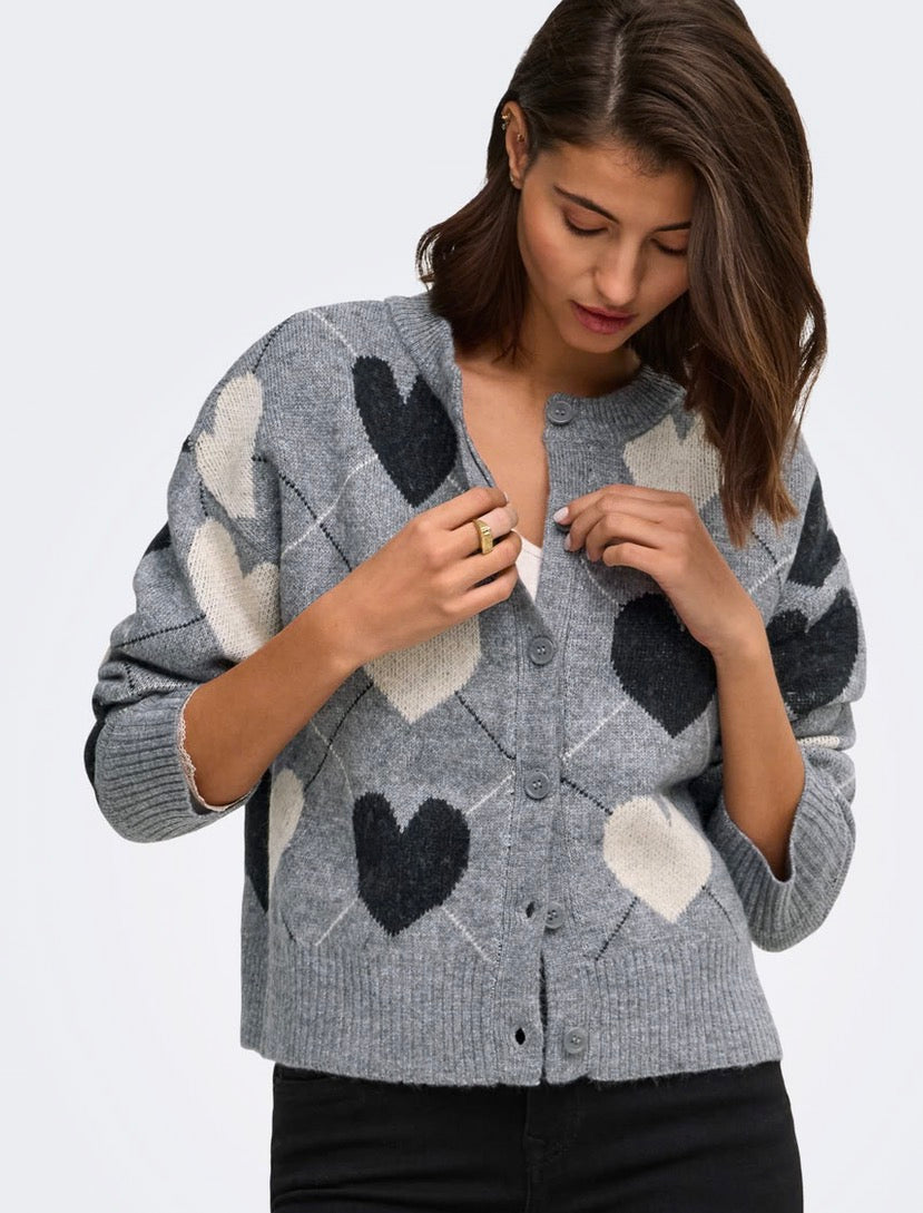 Cardigan cuori Only