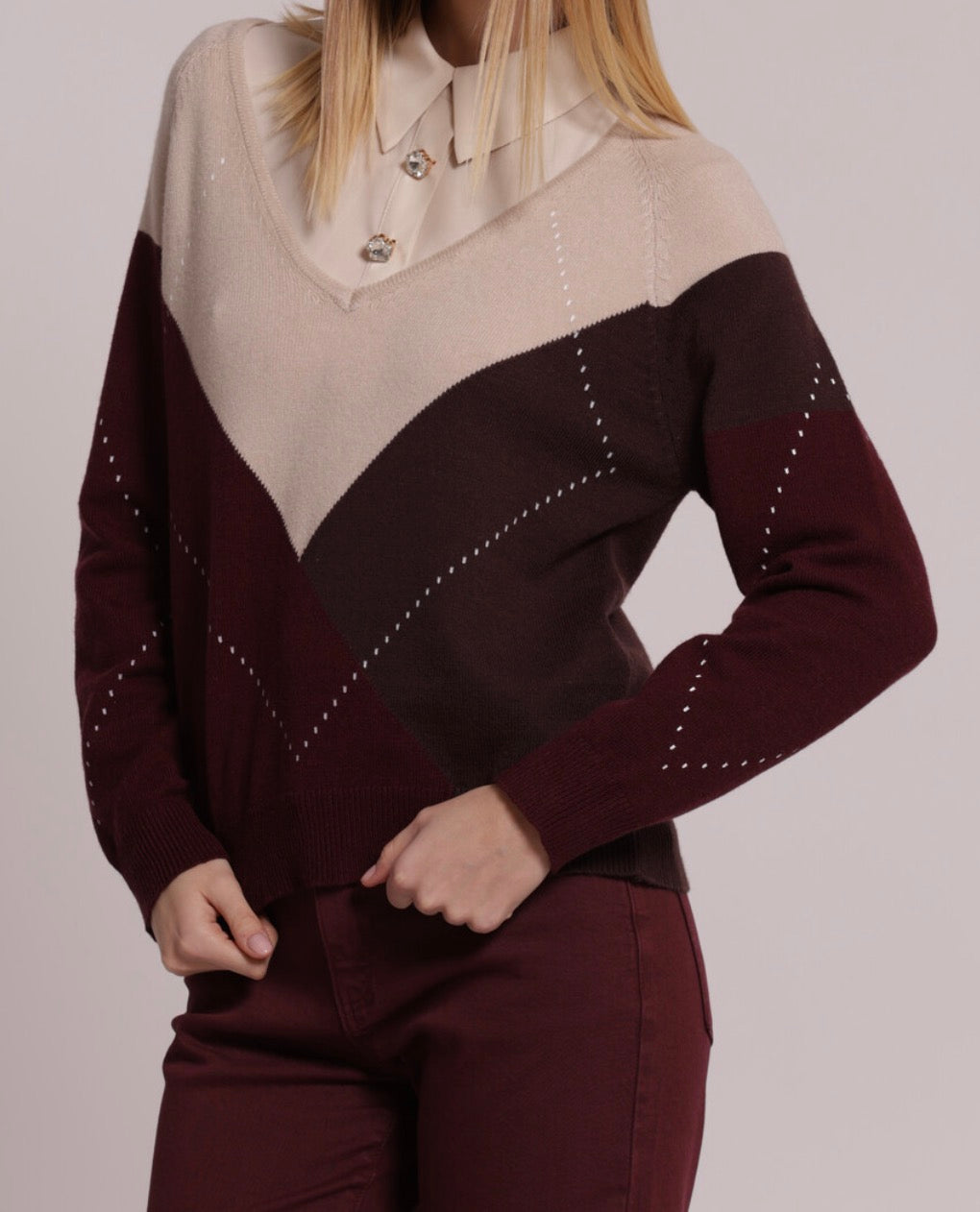 Maglioncino colorblock Mimì Muà