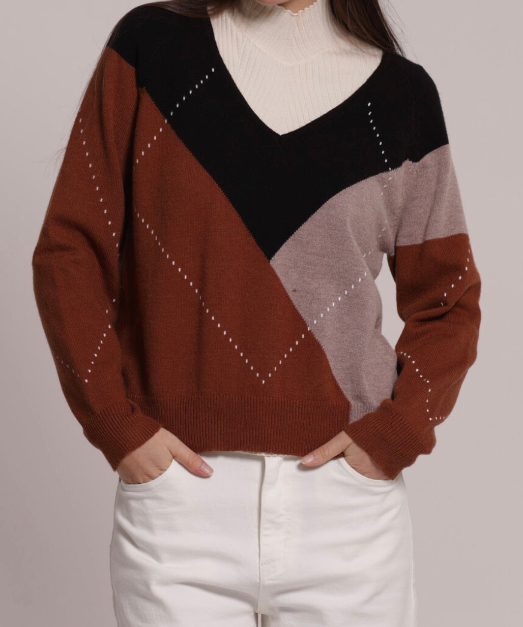 Maglioncino colorblock Mimì Muà