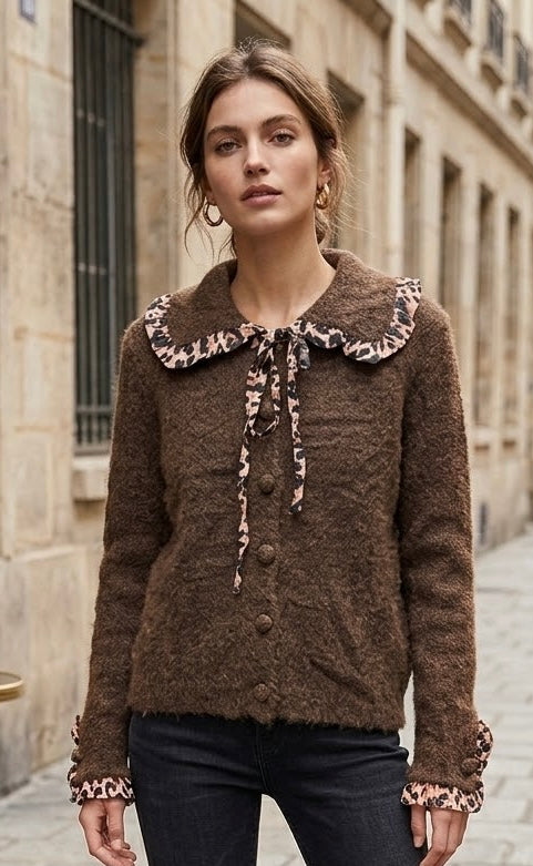 Cardigan maculato